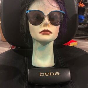 Bebe Blue Frame Glasses  with Dark Lenses Frame and Hard Case Only